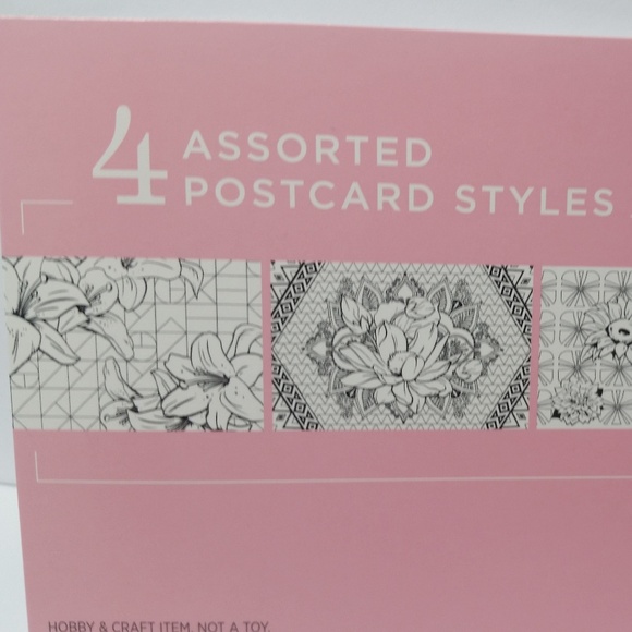 Adult Coloring Color Your Own Postcard Flowers - Picture 7 of 9